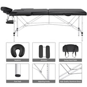 Adjustable Massage Bed Folding Salon Bed Massage Couch by Yaheetech