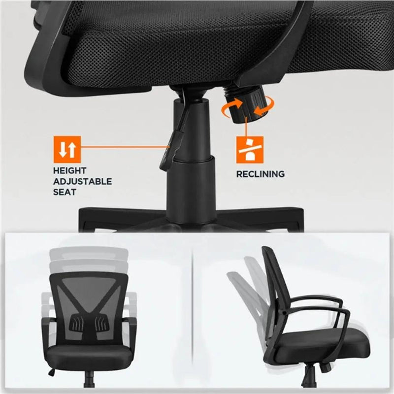 Mesh Office Chair Executive Desk Chair Adjustable Computer Chair by Yaheetech