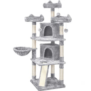 Large Cat Tree Big Cat House Plush Cat Tower by Yaheetech