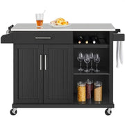 Kitchen Cart Kitchen Trolley Kitchen Island by Yaheetech