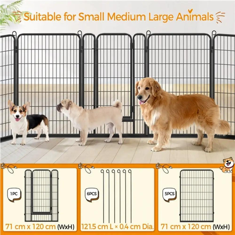 120cm Tall Dog Playpen Panels by Yaheetech