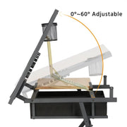 Drafting Table & Stool Set with Adjustable Table Angles & Heights All-in-One by Yaheetech