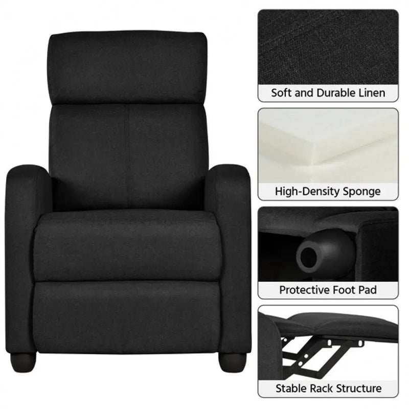 1 Pair Recliner Chairs by Yaheetech