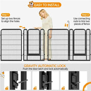 100cm Tall 6 Panels Heavy Duty Dog Playpen Exercise Barrier Outdoor Indoor Fence by Yaheetech