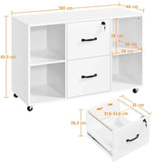 Vintage File Cabinet Mobile Letter Size File Cabinet by Yaheetech