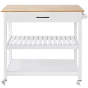 Kitchen Island Cart on Wheels 40’’ W Minimalist Kitchen Cart by Yaheetech