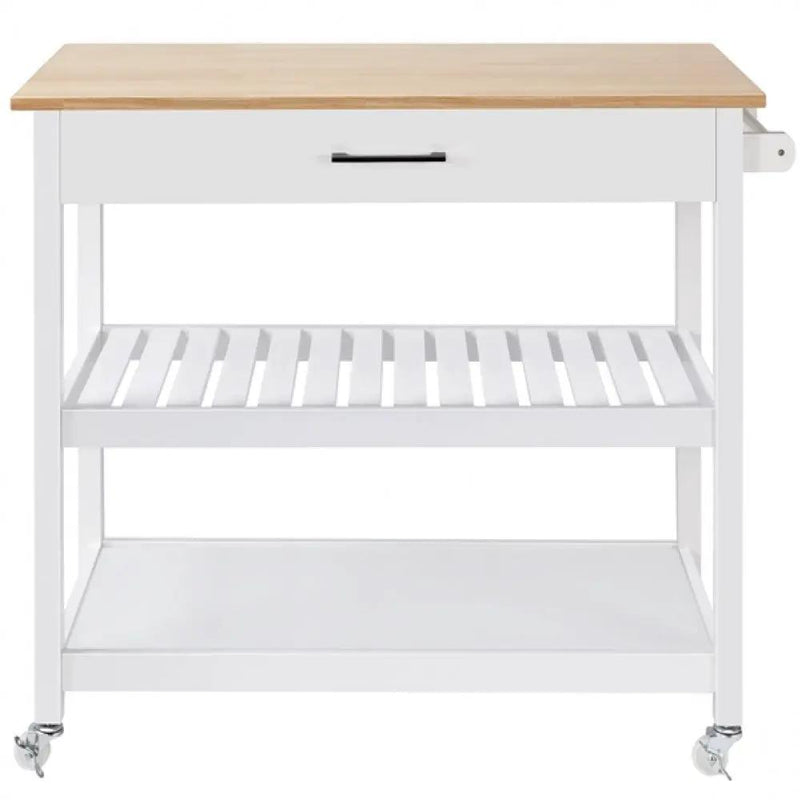 Kitchen Island Cart on Wheels 40’’ W Minimalist Kitchen Cart by Yaheetech
