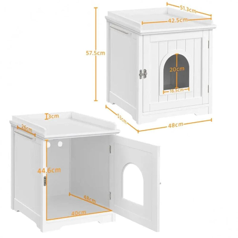 Indoor Cat Litter Box Cat Loo Cabinet by Yaheetech