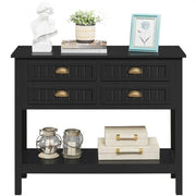 4-Drawer Console Table Hall Table by Yaheetech