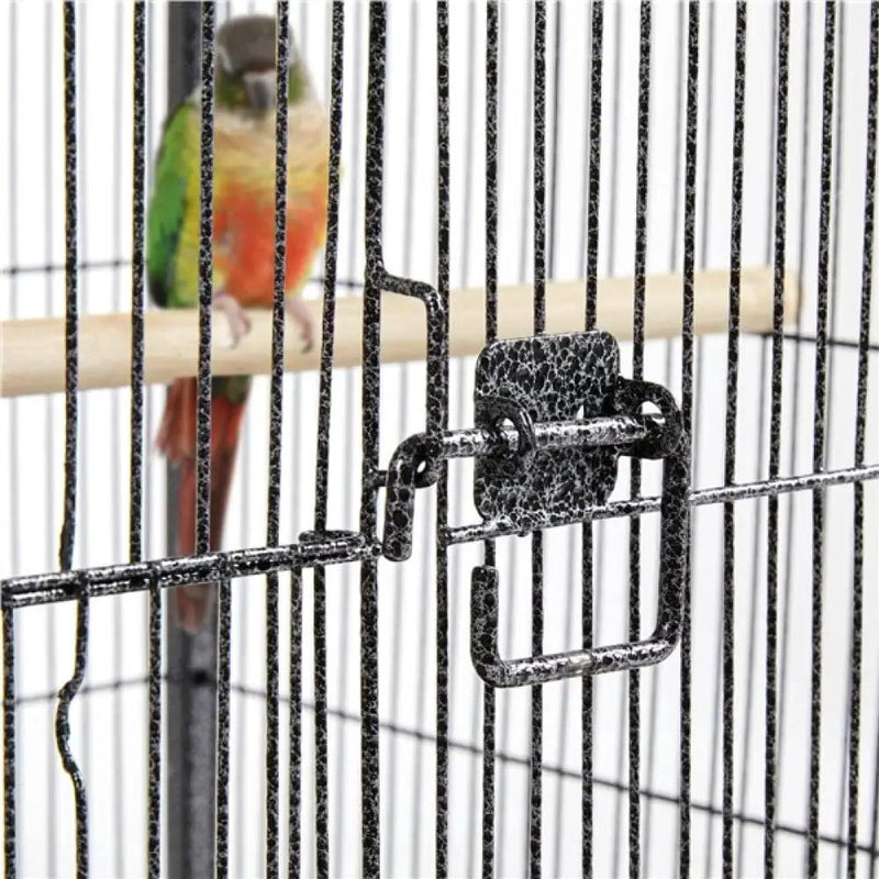40-Inch H Wrought Iron Bird Cage with Rolling Stand by Yaheetech