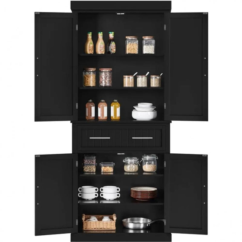 Kitchen Pantry Cabinet Tall Pantry Cupboard by Yaheetech