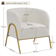 2pcs Contemporary Accent Armchair by Yaheetech