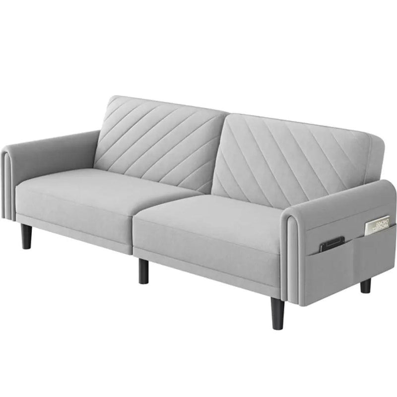 Convertible Sofa Bed Fabric 3-Seater Sofa Bed by Yaheetech
