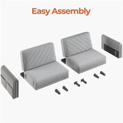 Convertible Sofa Bed Fabric 3-Seater Sofa Bed by Yaheetech