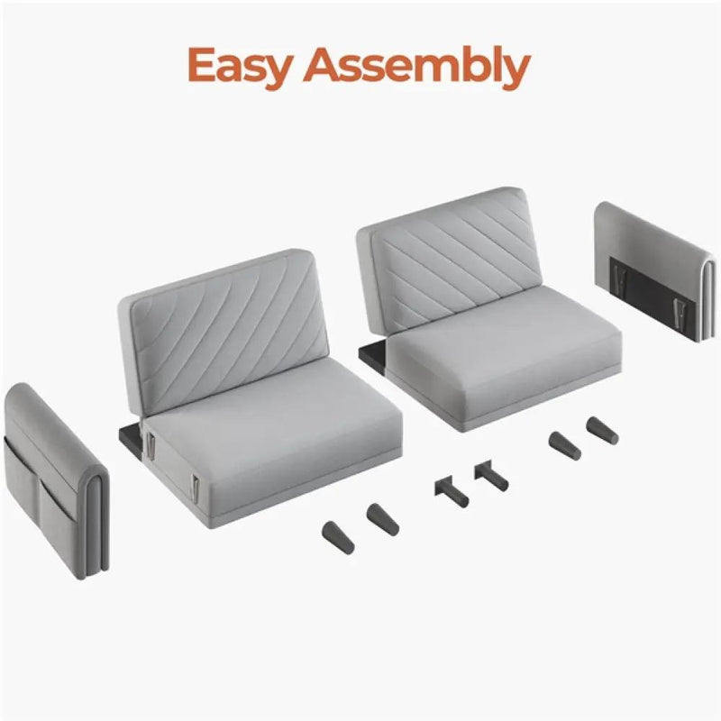 Convertible Sofa Bed Fabric 3-Seater Sofa Bed by Yaheetech