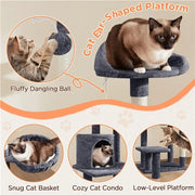 Multi Level Cat Tower by Yaheetech