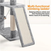 70″ Tall Multilevel Cat Tree Large Cat Tower with Condo & Perch & Basket by Yaheetech