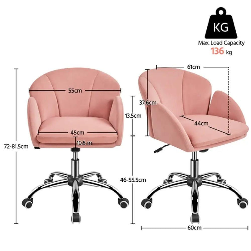 Cute Desk Chair for Home Office Makeup Vanity Chair by Yaheetech