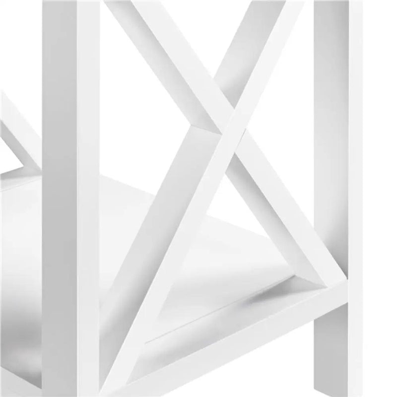 Pack of 2 Improved Quality Wood X Shape Bedside End Table Storage Cabinet Night Stand by Yaheetech