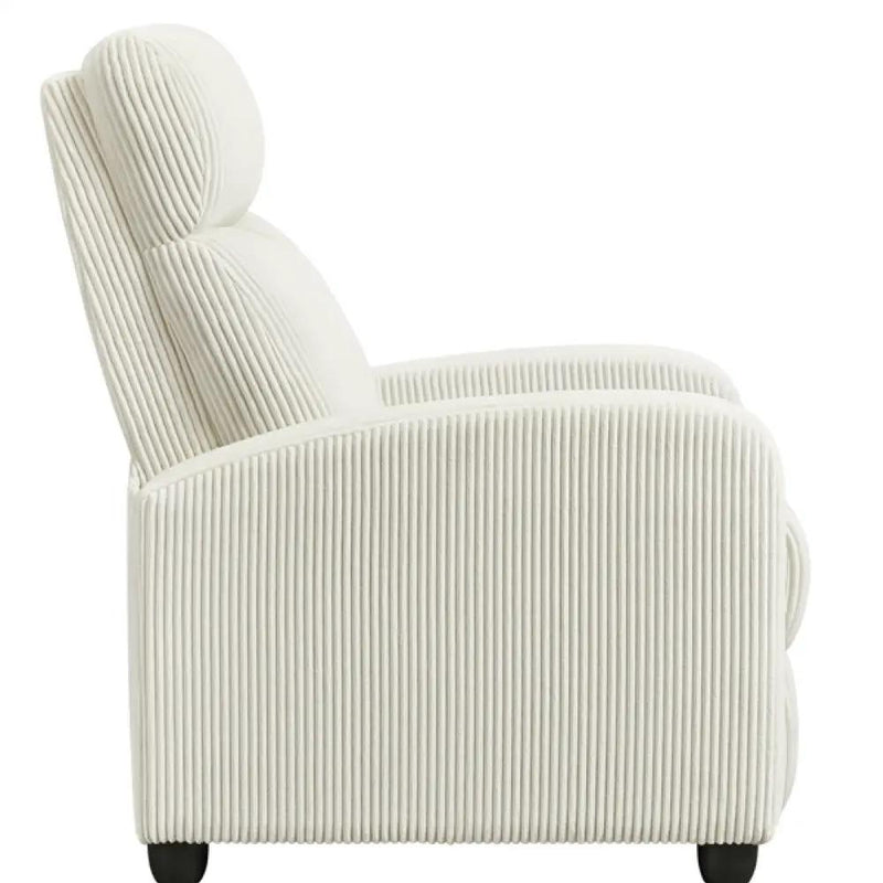 Recliner Chair Corduroy Recliner Sofa Adjustable Modern Single Reclining Chair by Yaheetech