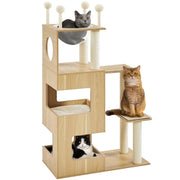 53" Tall Wooden Cat Tree Tower by Yaheetech