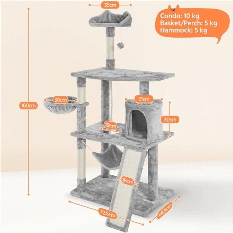 Deluxe Multi Level Cat Tree Cat Tower by Yaheetech