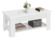 Space-saving Lift Top Coffee Table w/ Hidden Compartment & Open Shelf by Yaheetech