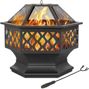 24in Heavy Duty Fire Pit by Yaheetech