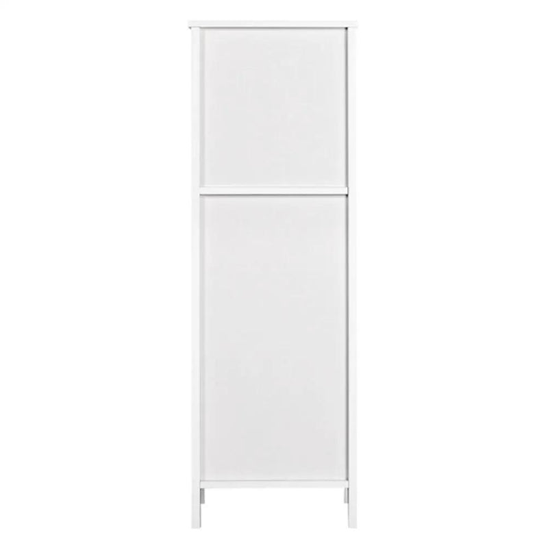 White Bathroom Cabinet 2 Hideaway Drawers 1 Shelf by Yaheetech
