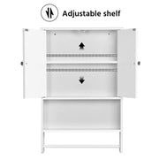 Bathroom Wall Cabinet with Towel Bar Wall Mount Organizer by Yaheetech
