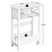 Slim End Table Modern Sofa Table by Yaheetech