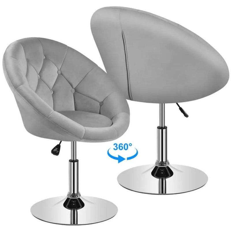 Makeup Vanity Chair Tufted Style Barrel Chair by Yaheetech