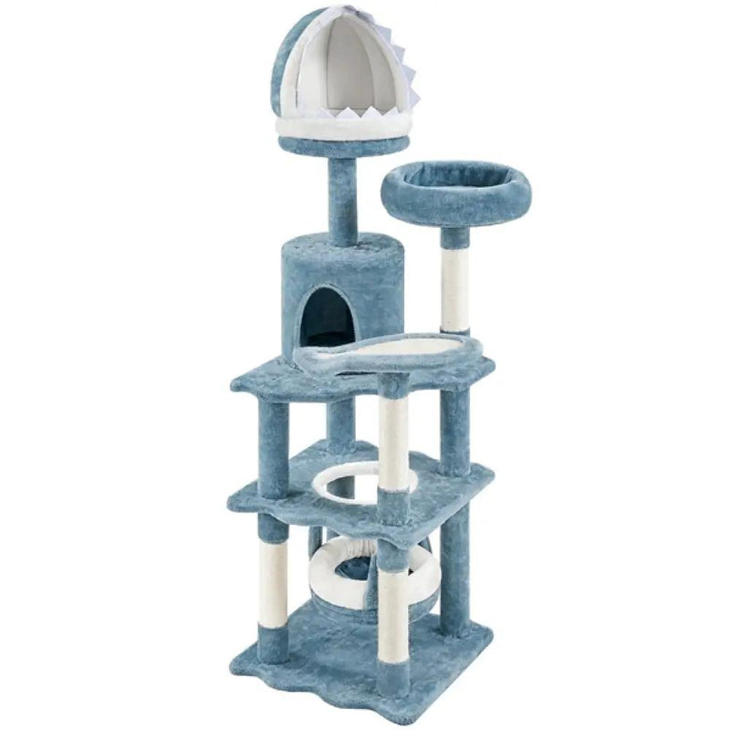Multi-Level Ocean-themed Cat Tree Cat Tower by Yaheetech