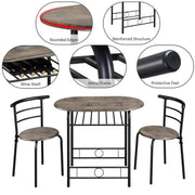 3 Piece Dining Set Dining Table Dining Chair Set by Yaheetech