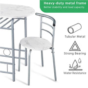 Modern Dining Set 1X Table + 2 Chairs by Yaheetech