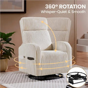 360-Degree Swiveling Nursing Glider Chair Rocking Chair by Yaheetech
