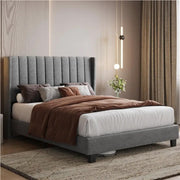 Queen Upholstered Bed Frame by Yaheetech