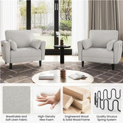 2pcs Tufted Oversized Armchairs by Yaheetech