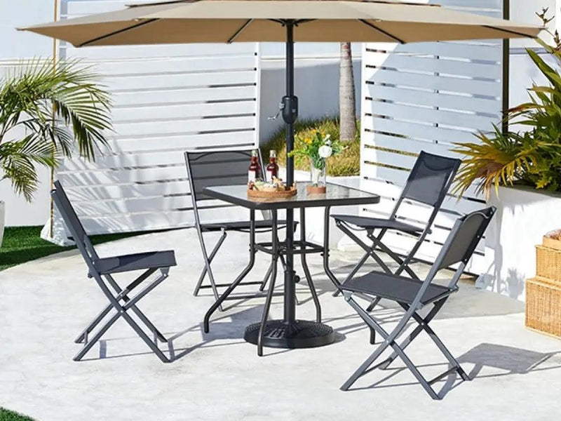 Outdoor Coffee Table Patio Square Bistro Table by Yaheetech