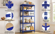 5-Tier Utility Shelves Adjustable Metal Shelving Units by Yaheetech
