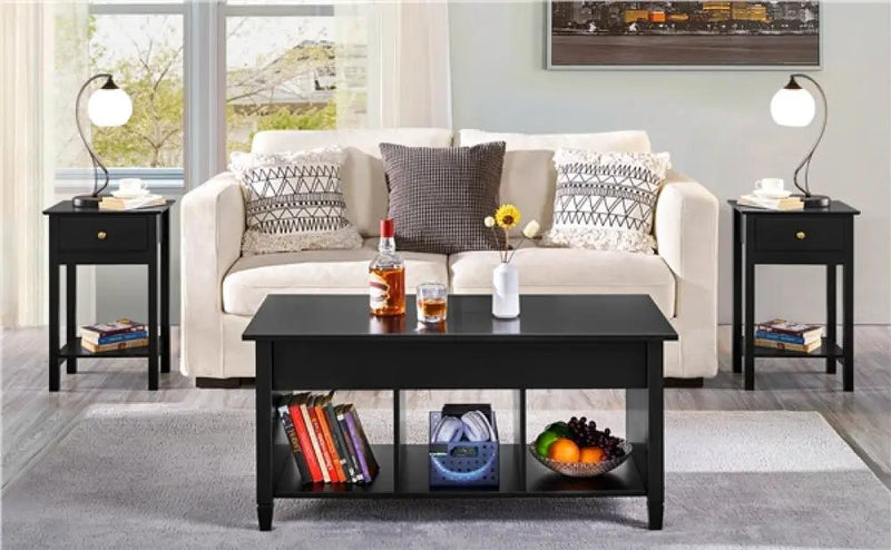 2x Wood Side Table End Table Storage Cabinet Night Stand by Yaheetech