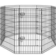 8 Panel Foldable Metal Dog Exercise Pen by Yaheetech