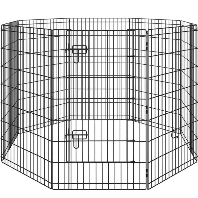 8 Panel Foldable Metal Dog Exercise Pen by Yaheetech