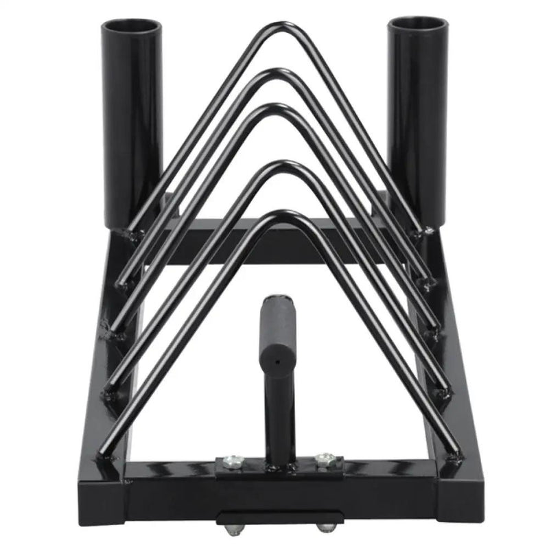 Horizontal Bumper Plate Rack Strength Fitness Rack Plate Holder by Yaheetech