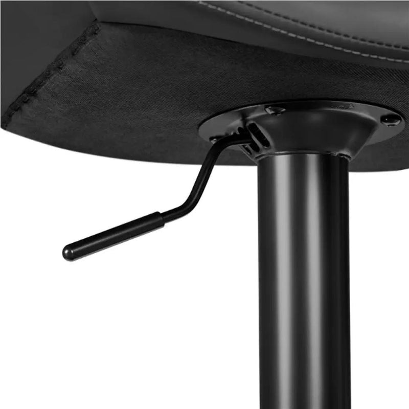 Set of 2 Height Adjustable PU Leather Bar Stools by Yaheetech