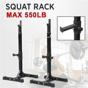 Yaheetech Pair of Adjustable Squat Rack Standard 45-70 Inch Solid Steel Squat Stand Pair of Adjustable Squat Rack Standard 45-70 Inch Solid Steel Squat Stand