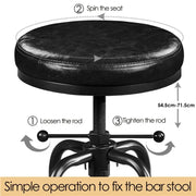 Vintage Industrial Bar Stool Rustic Swivel Bar Stool by Yaheetech