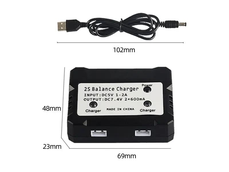 2 in 1 7.4V USB Charger for Drone by dealonline.co.nz
