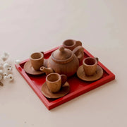 Japanese Wooden Tea Set - QToys | Wooden Toy NZ by Curious Moonbeam