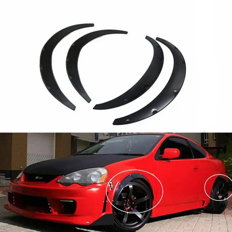 4pcs Car Fender Flares Flexible Body Wheel Arches Extra Wide Universal by salelink.co.nz